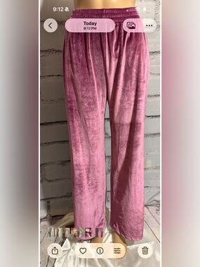 NWT Victoria’s Secret Pink Velour Pants Size Extra Small